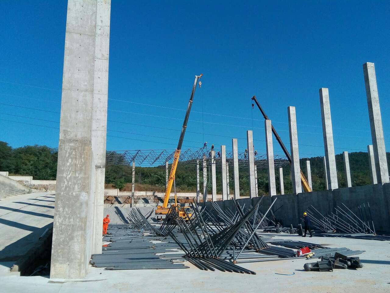 永城搅拌站网架