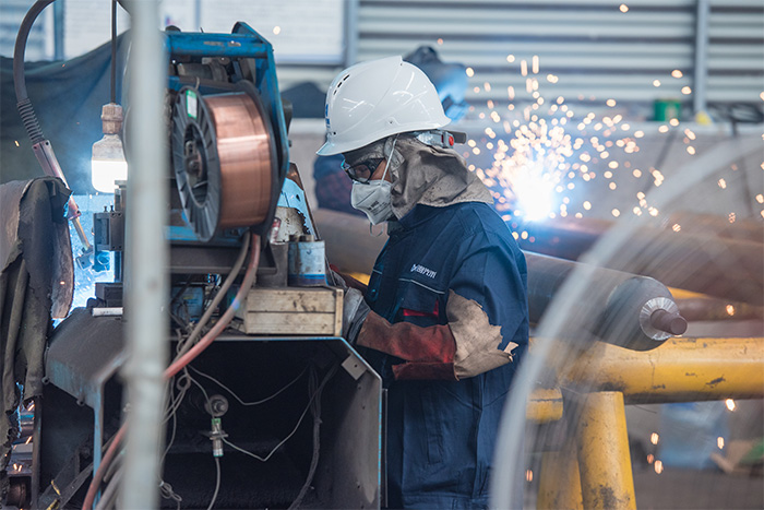 永城网架焊接车间
